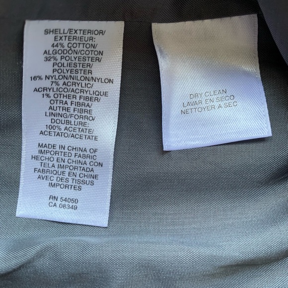 Jones New York Tweed Blazer Jacket Career Fringe Black Off White Size 8 - Picture 6 of 7